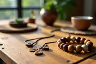 Bijoux artisanaux en bois