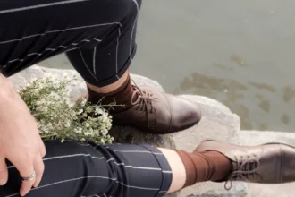 découvrez comment associer des chaussures derby pour homme avec un chino pour créer une tenue élégante, polyvalente et facile à porter.
